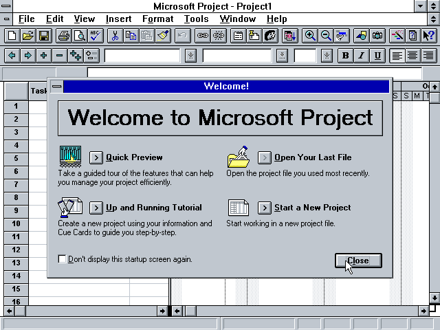 Micosoft Project 4 - Welcome